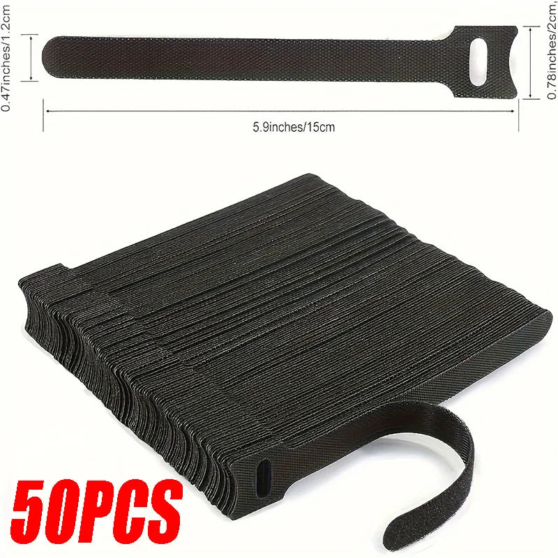 Reusable Nylon Cable Organizer Ties for Cord Management - 10
