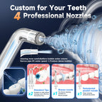Portable Cordless Electric Water Flosser for Teeth Cleaning