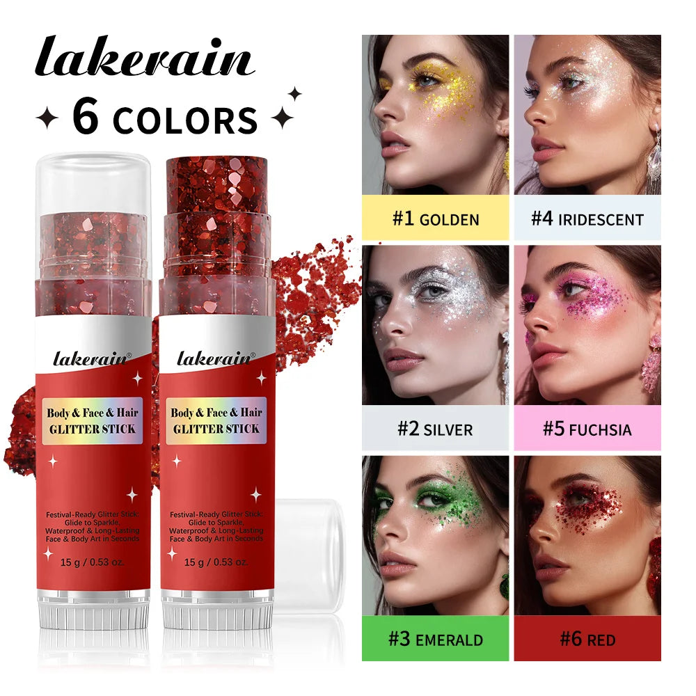 Waterproof Shimmer Glitter Stick for Face and Body - 1