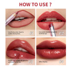 3-in-1 Waterproof Lip Liner, Lipstick, and Gloss Makeup Kit
