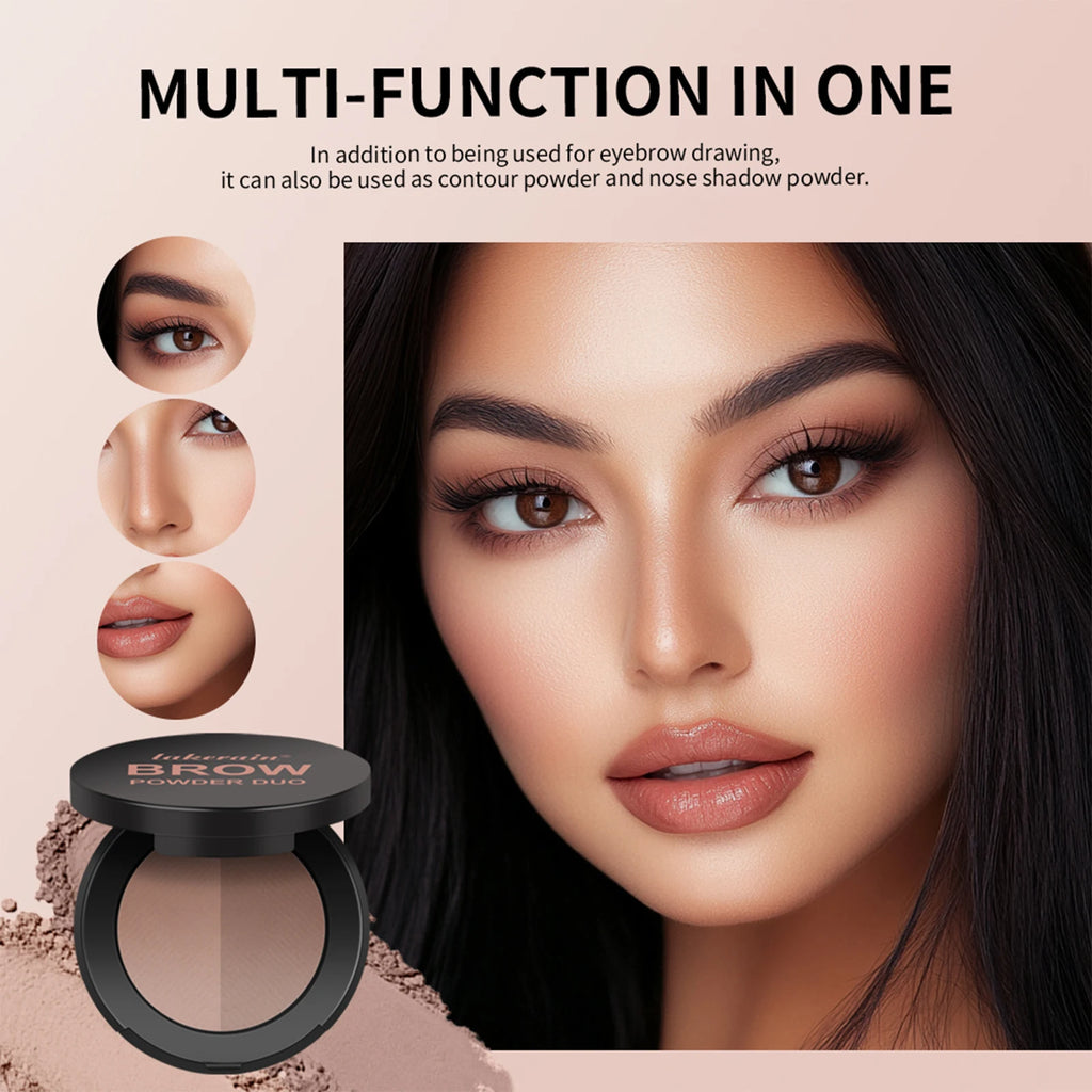 Two-Tone Eyebrow Powder Duo with Applicator Brush
