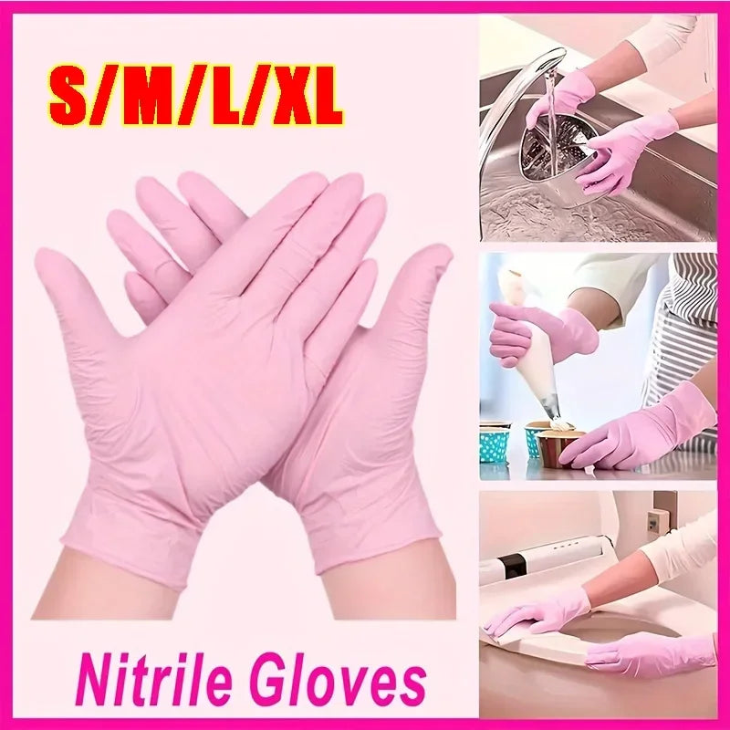 Disposable Black Nitrile Protective Gloves