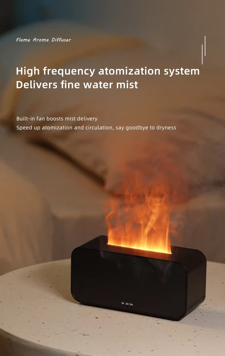 Flame Effect Aroma Diffuser and Essential Oil Humidifier