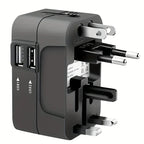 Universal Worldwide Travel Adapter with Dual USB Ports