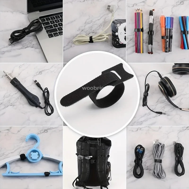 50PCS Reusable Cable Management Ties for Home and Office - 12