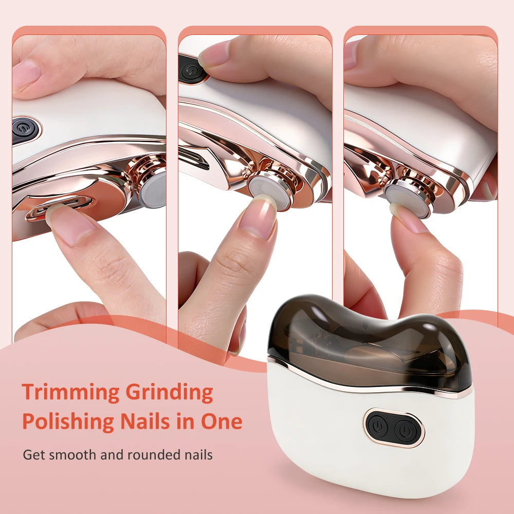 Electric Automatic Nail Clipper with LED Light - 2