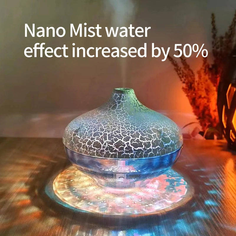 Crystal Crack LED Desktop Humidifier for Home and Bedroom
