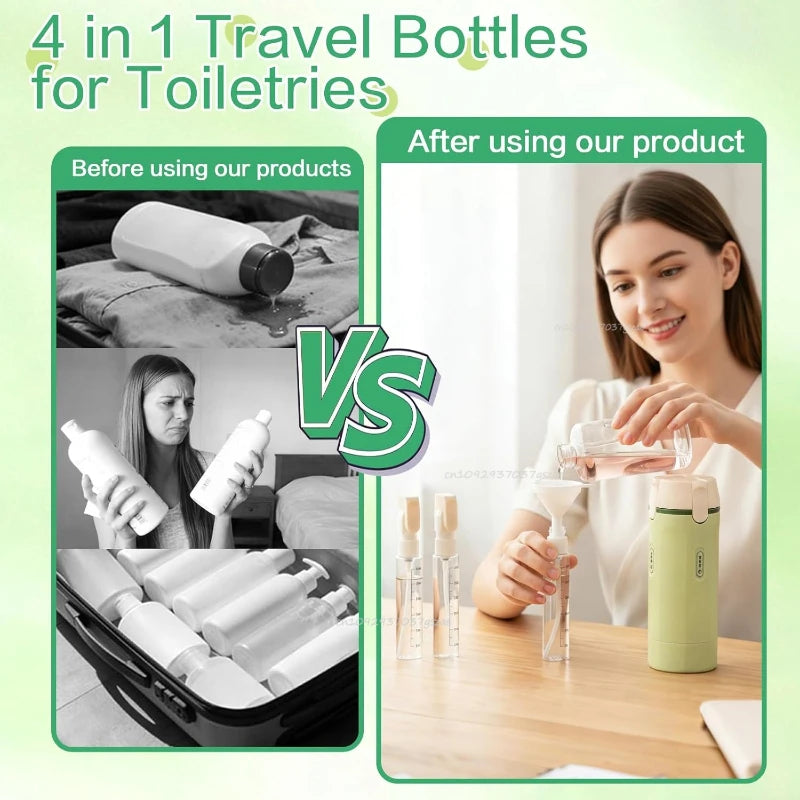 4-in-1 Portable Leak-Proof Travel Dispenser Bottle - 6