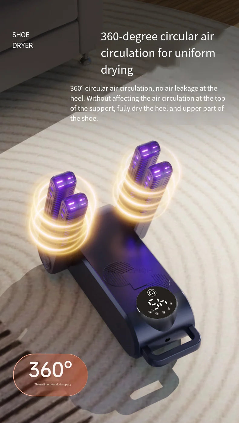 Electric Shoe Dryer with UV Deodorizer and Hot Air