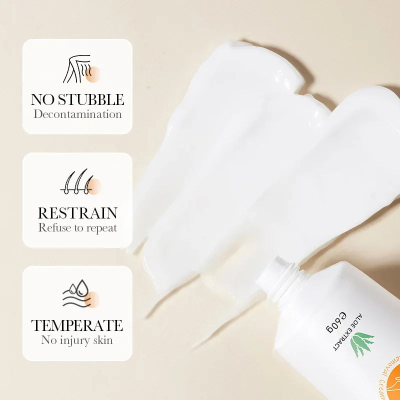 Painless Gentle Hair Removal Cream for Face and Body