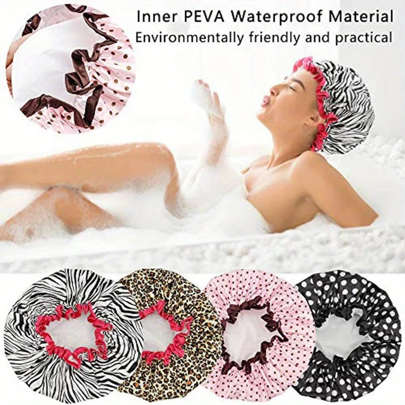 Waterproof Elastic Shower Cap for Hair Protection