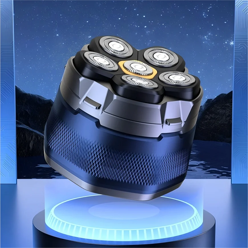 6D Electric Rotary Head Shaver for Men