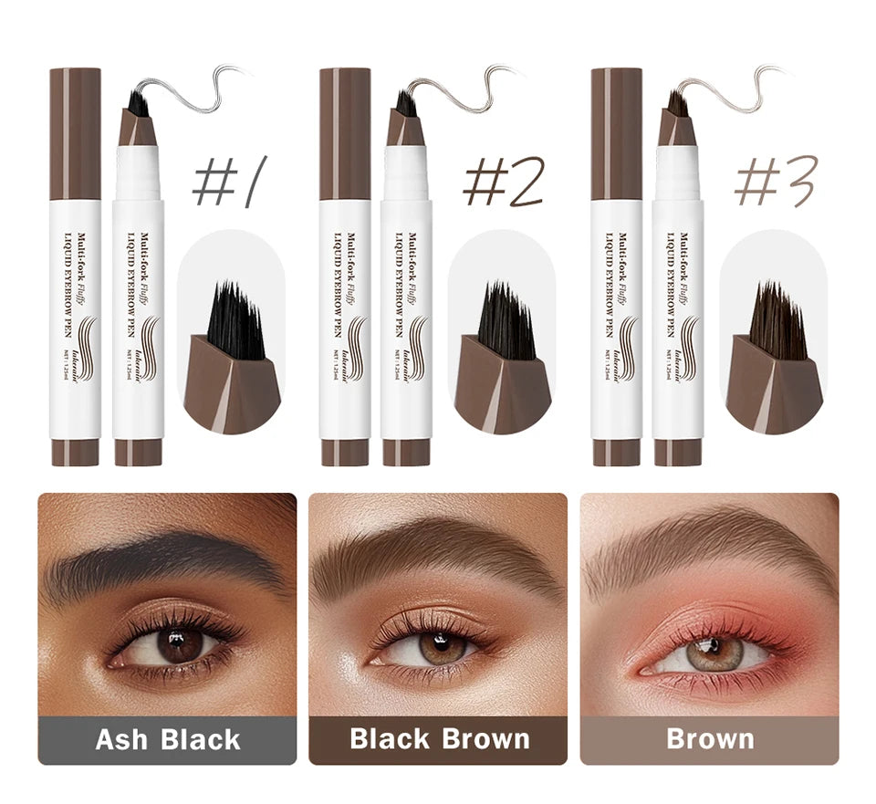 Waterproof Multi-Fork Liquid Eyebrow Pen - 9
