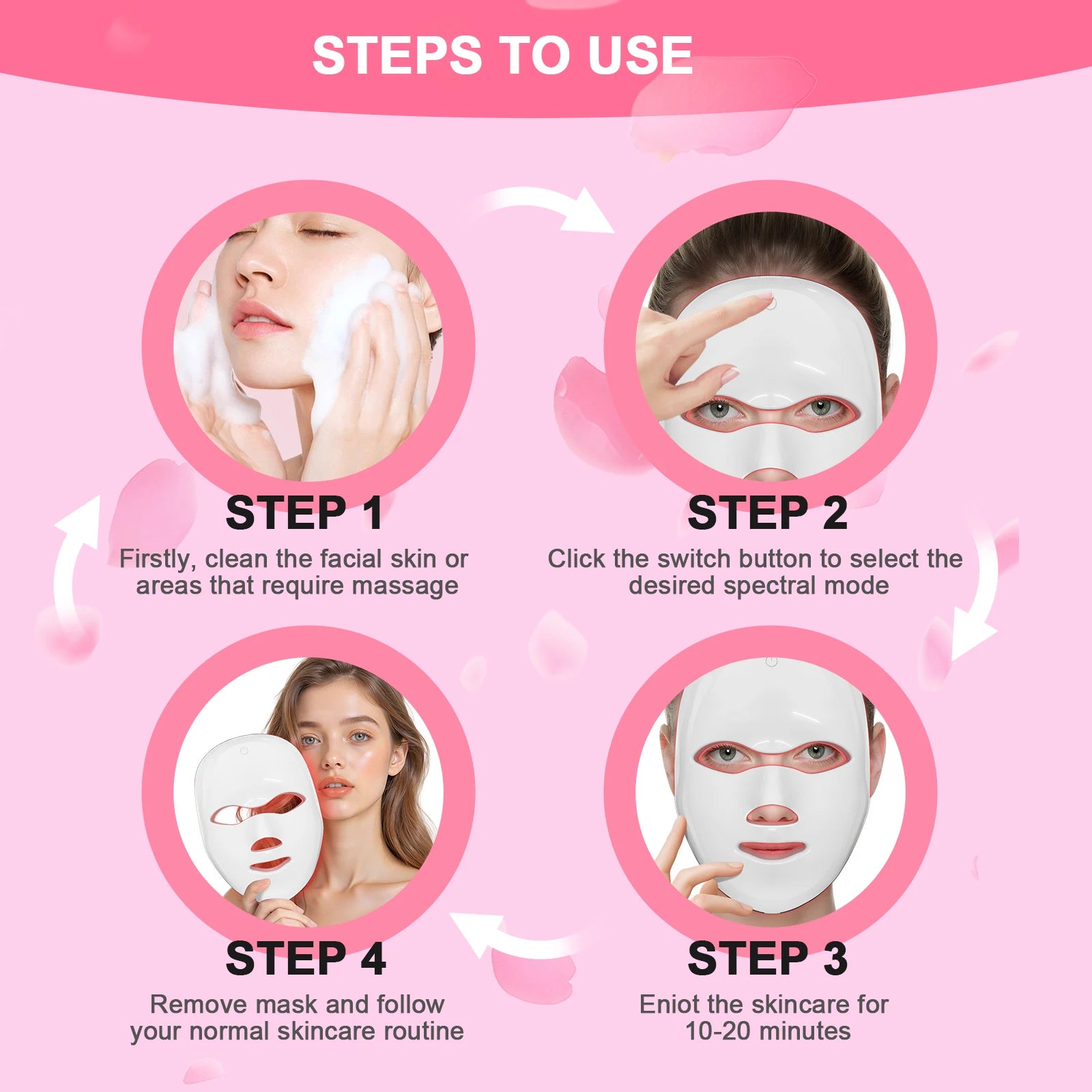 7-Color LED Photon Facial Mask for Skin Rejuvenation - 5