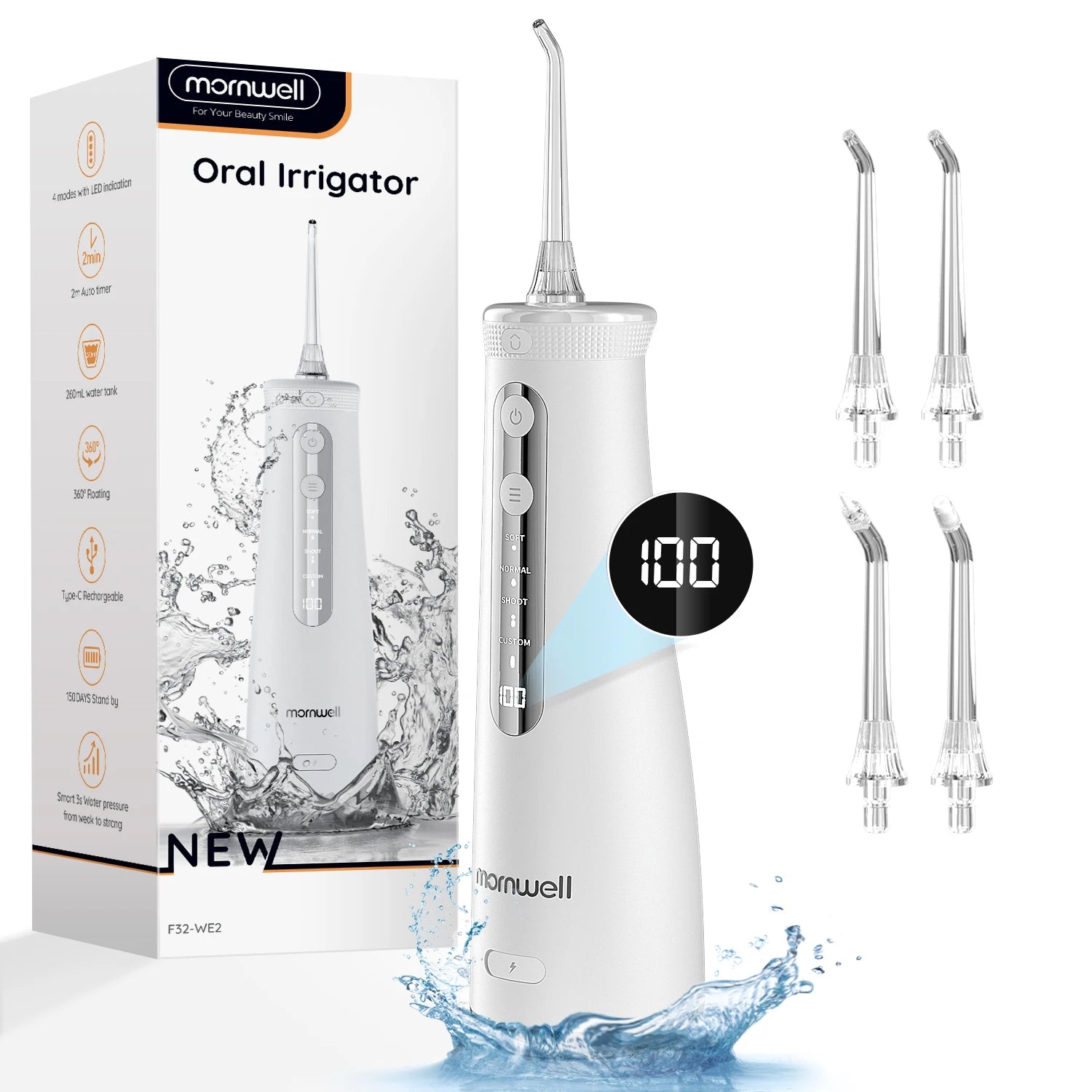 Portable Cordless Electric Water Flosser for Teeth Cleaning - 1