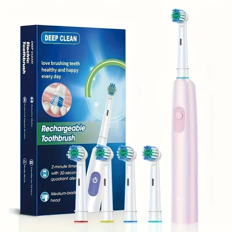 Rechargeable Rotating Electric Toothbrush for Deep Cleaning