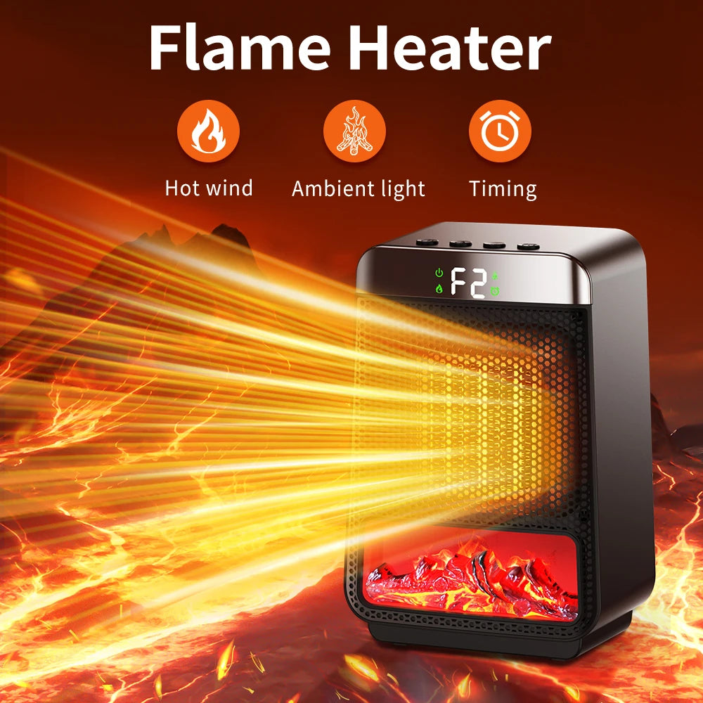 Portable Electric Space Heater with Digital Display