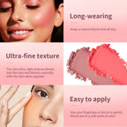 Matte Embossed Blush Palette with Professional Makeup Brush