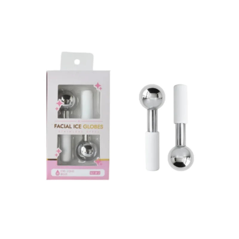 Stainless Steel Cooling Ice Globes for Facial Puffiness and Skincare