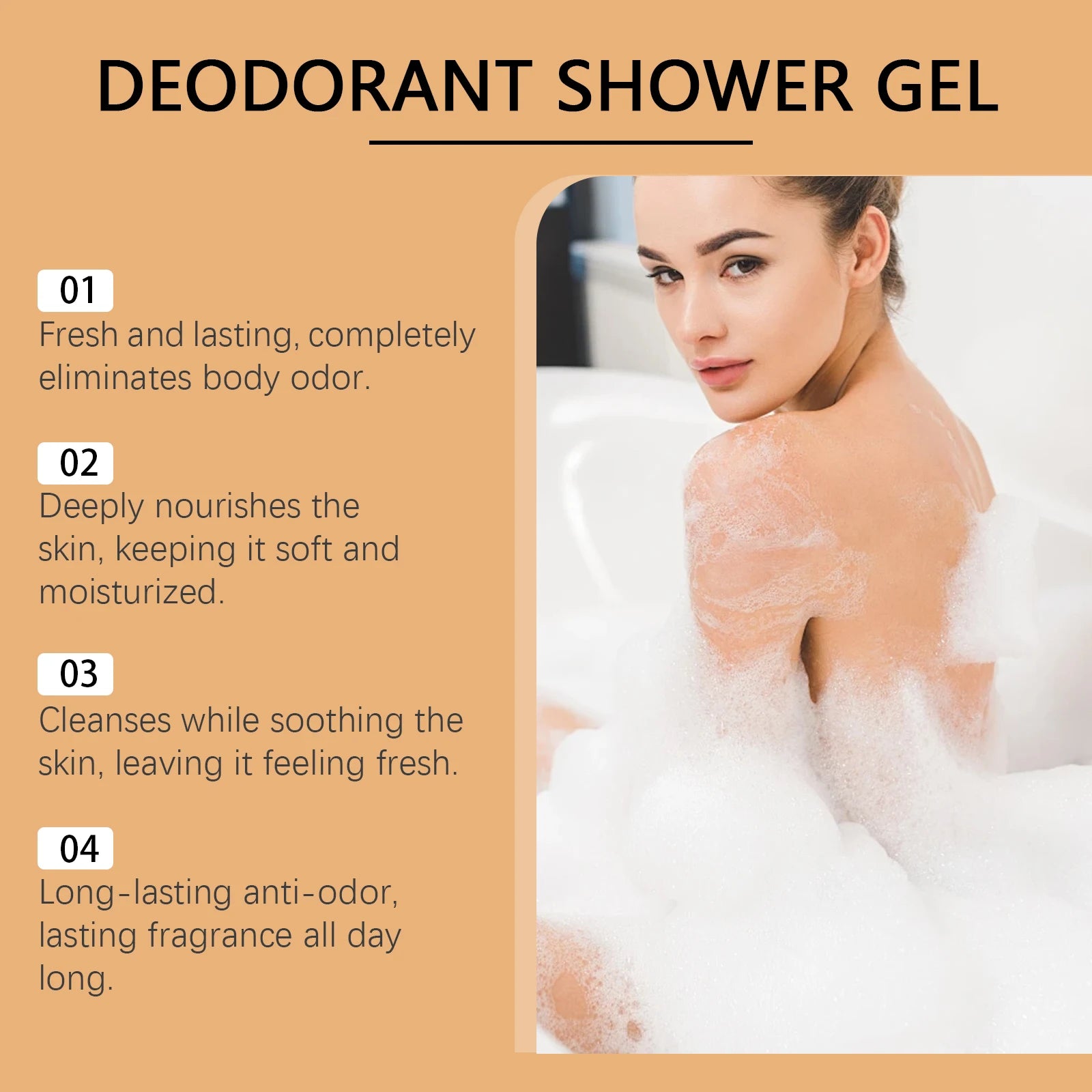 Persimmon Body Odor Eliminating and Moisturizing Shower Gel - 10