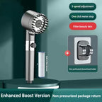 High-Pressure Adjustable Shower Head with Massage Brush