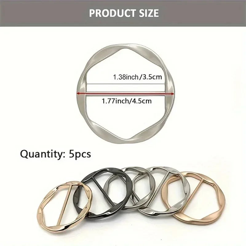 5-Piece Versatile Scarf and T-Shirt Clip Set - 6