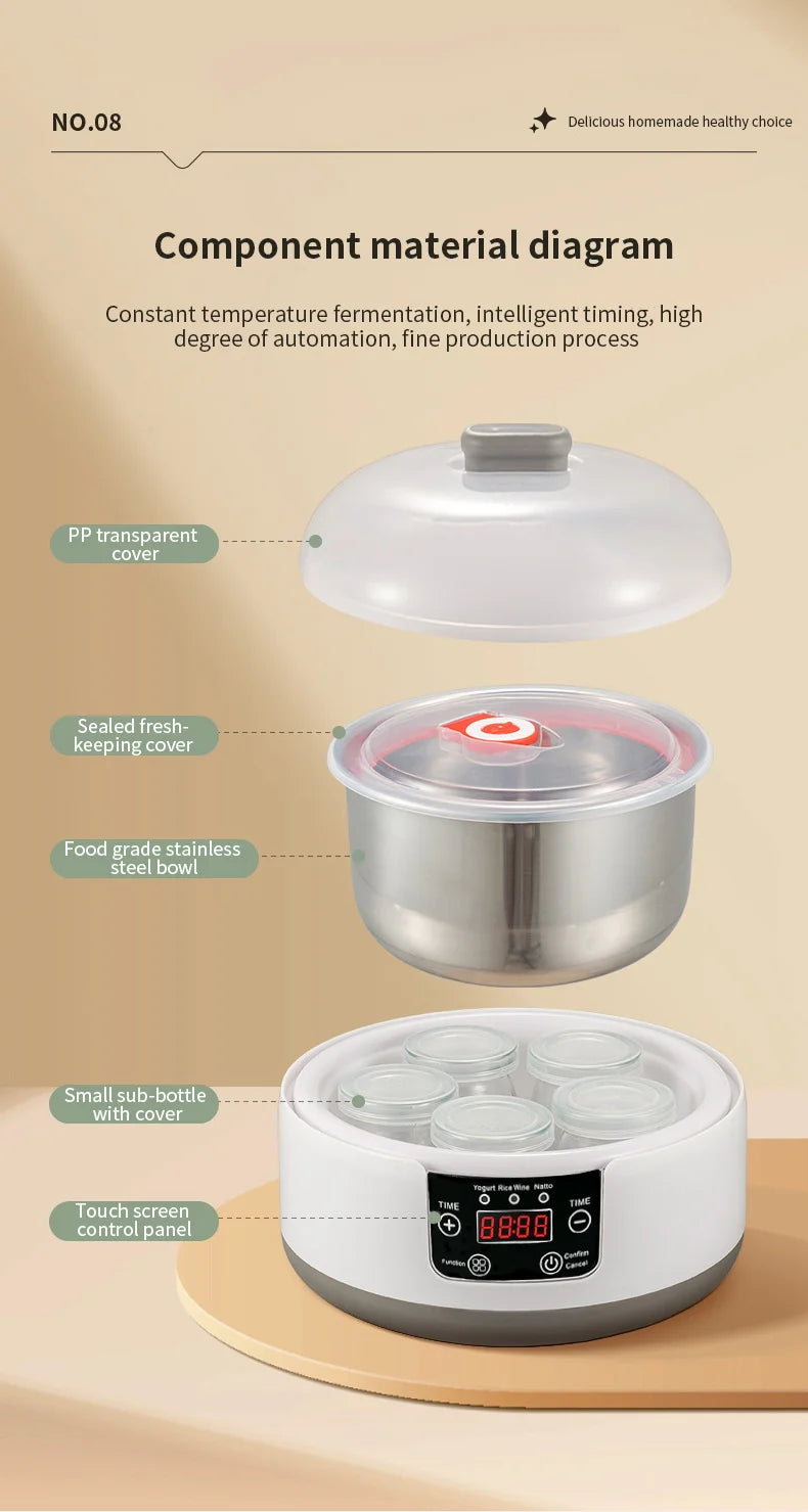 Automatic Electric Yogurt and Fermentation Maker - 17