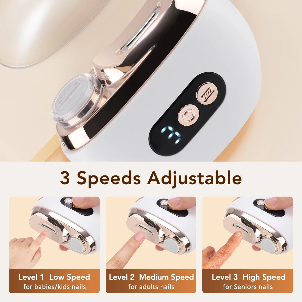 Electric 2-in-1 Automatic Nail Clipper and Trimmer - 9