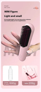Fast-Heating Cordless Ionic Hair Straightener Brush