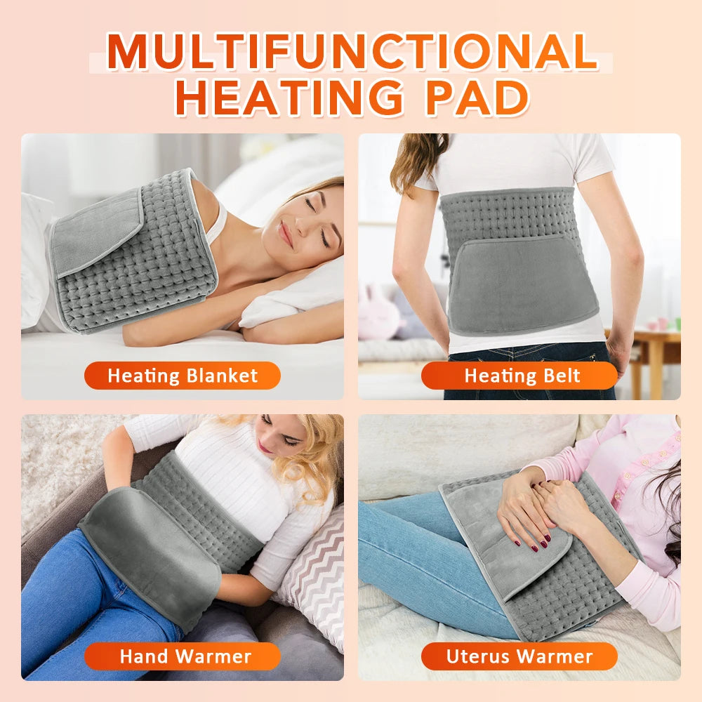 Electric Heated Waist and Back Support Wrap with Temperature Control - 24