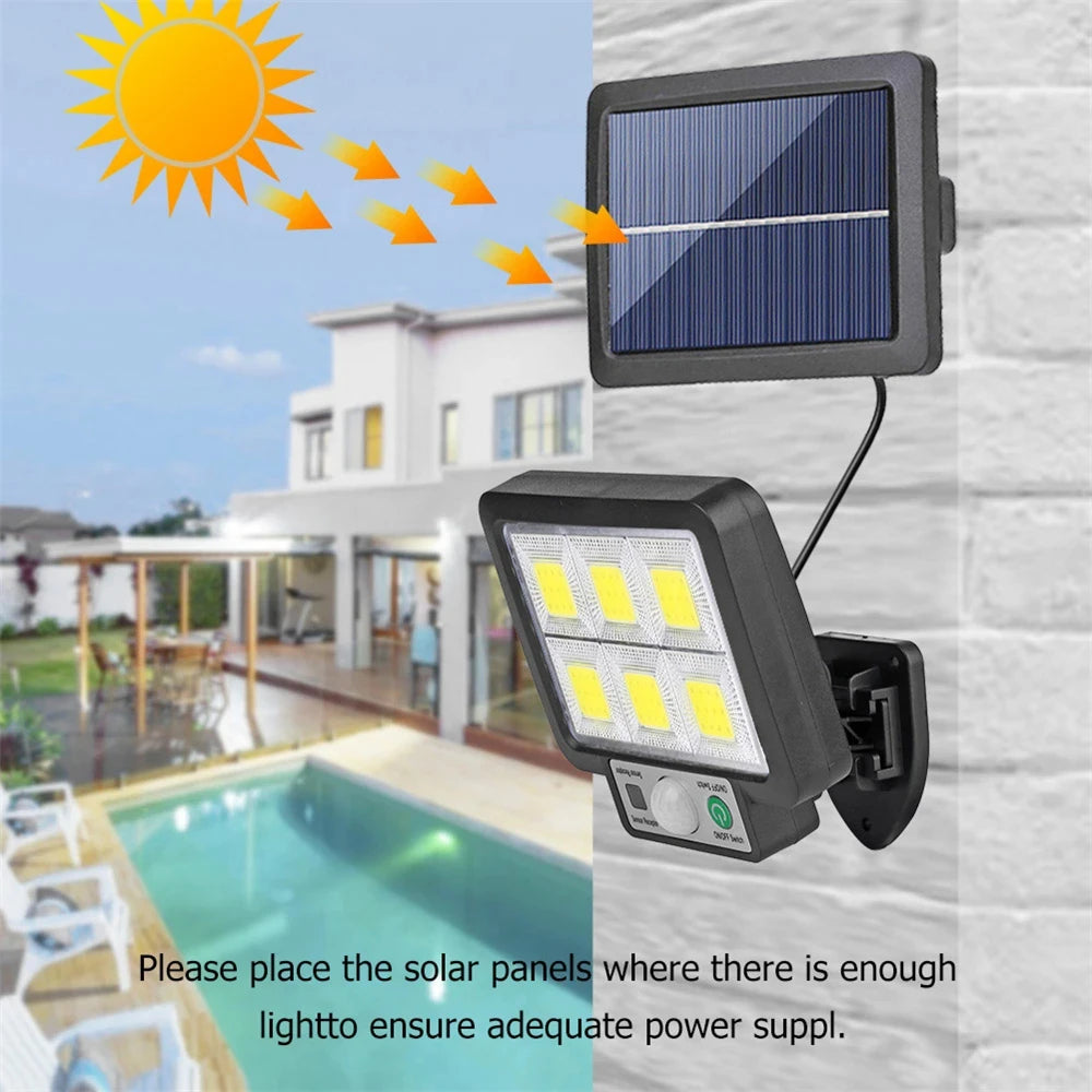 Solar Powered Outdoor Motion Sensor Security Wall Light - 16