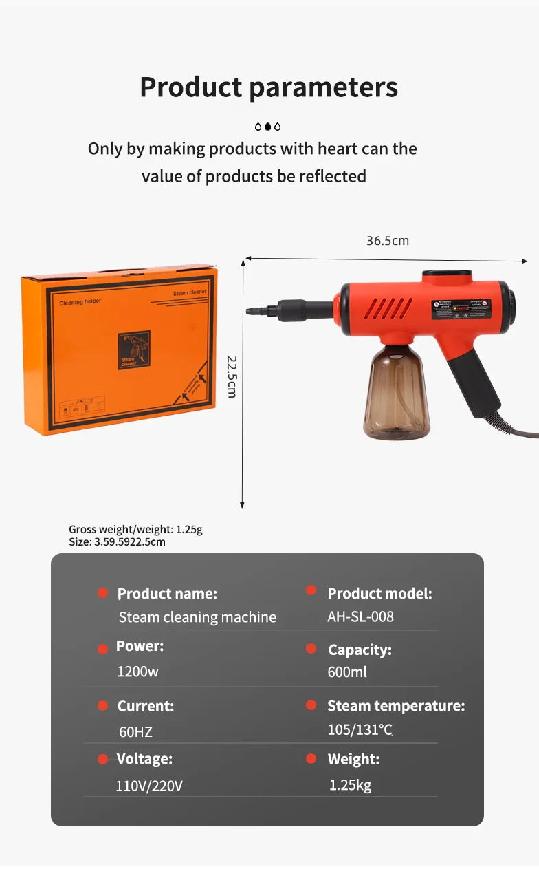 High-Pressure Handheld Steam Cleaner for Home Deep Cleaning