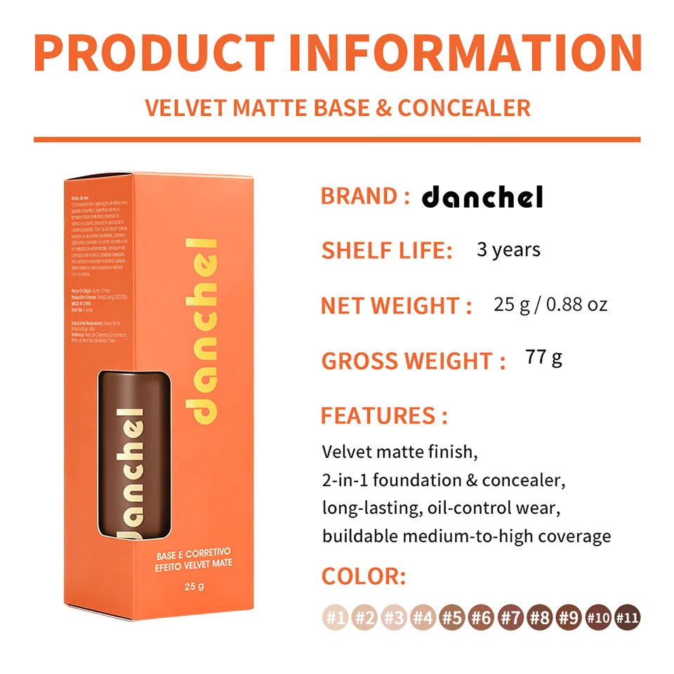 2-in-1 Velvet Matte Liquid Foundation and Concealer - 13