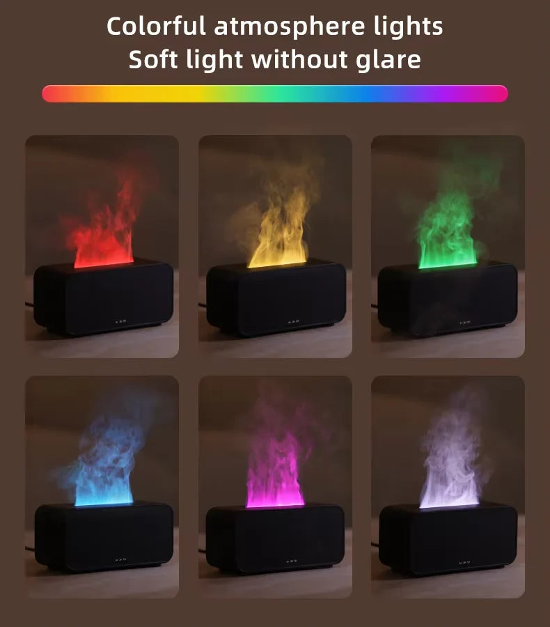 Flame Effect Aroma Diffuser and Essential Oil Humidifier