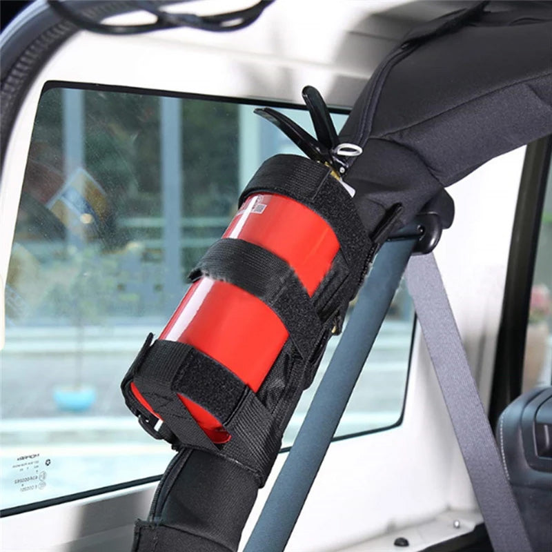 Adjustable Roll Bar Fire Extinguisher Mount for Off-Road Vehicles