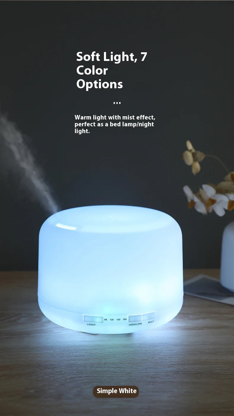 500ml Aromatherapy Essential Oil Diffuser with LED Night Light - 13