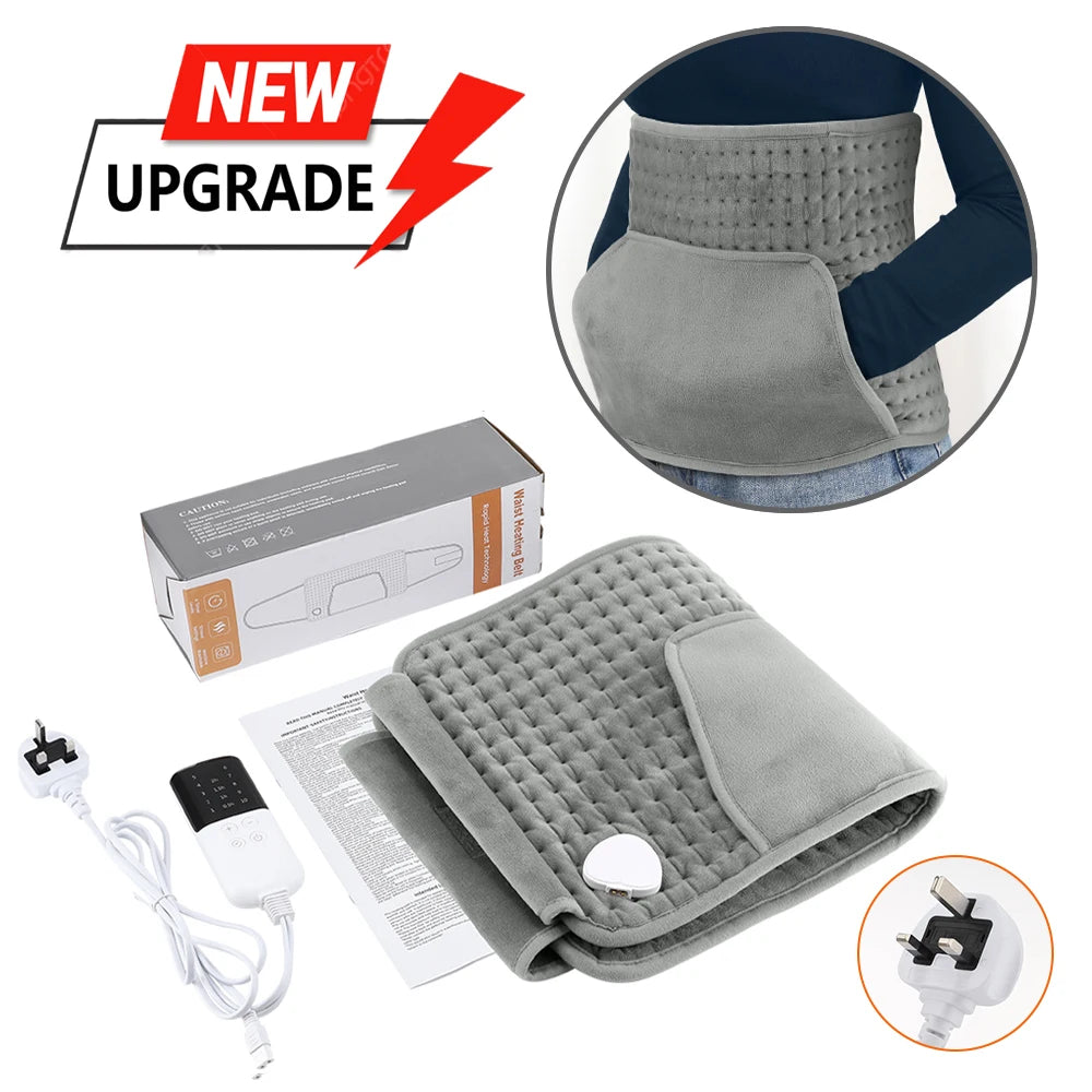 Electric Heated Waist and Back Support Wrap with Temperature Control