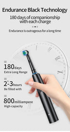 Rechargeable Electric Toothbrush with 8 Replacement Heads