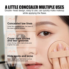 3-Color Cream Concealer Palette for Flawless Face Coverage