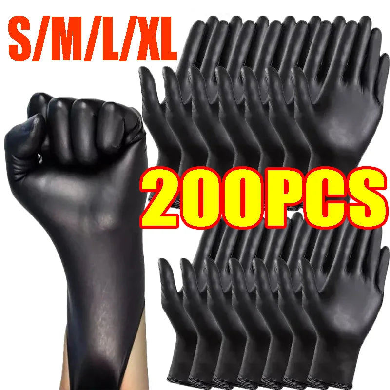 200 Pcs Disposable Black Multipurpose Safety Gloves