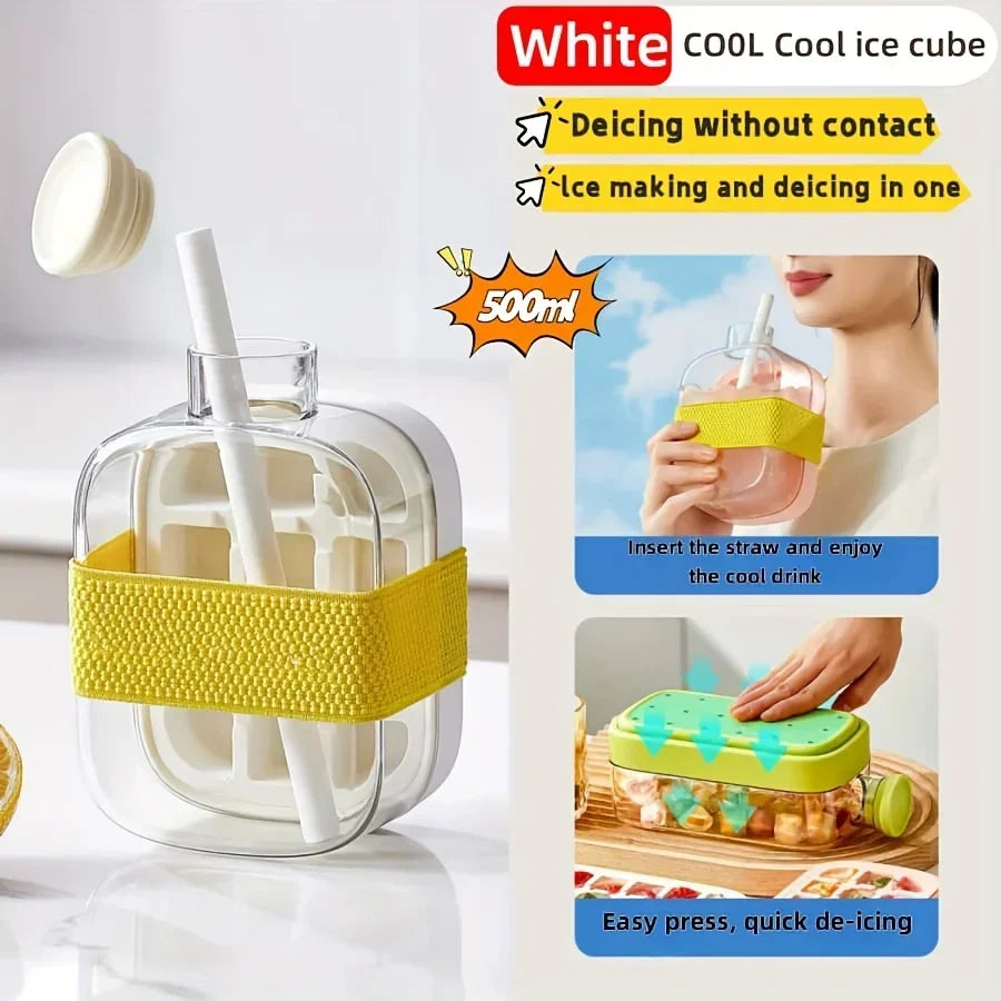 Portable Ice Cube Maker and Storage Bottle