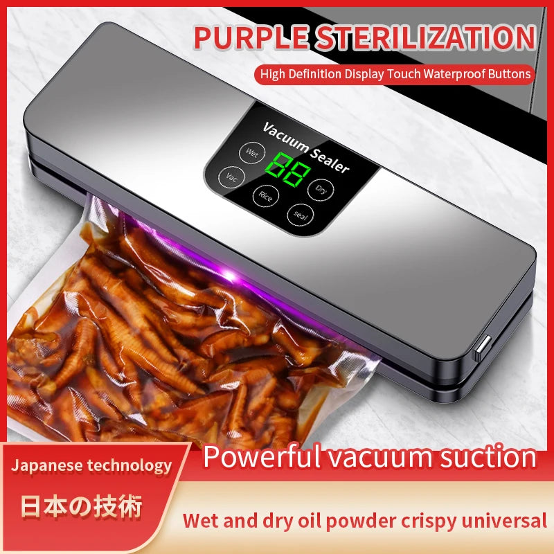 Automatic Food Vacuum Sealer Machine with Touch Display