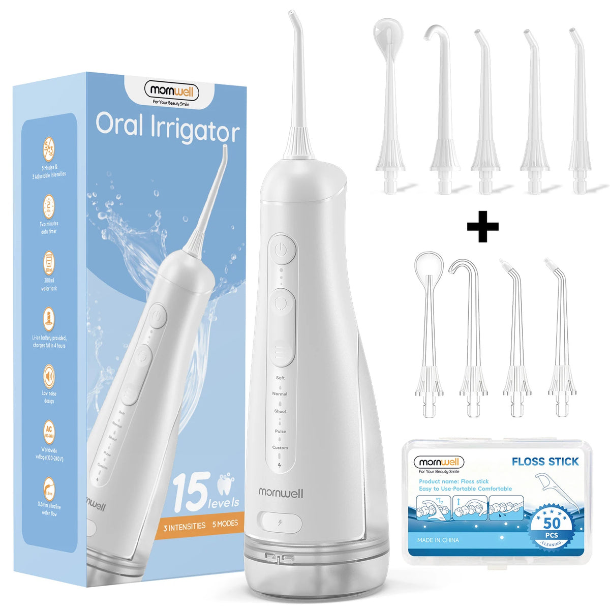 Portable Electric Cordless Water Flosser for Teeth Cleaning