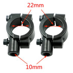 Motorcycle Handlebar Mirror Mount Clamp Set