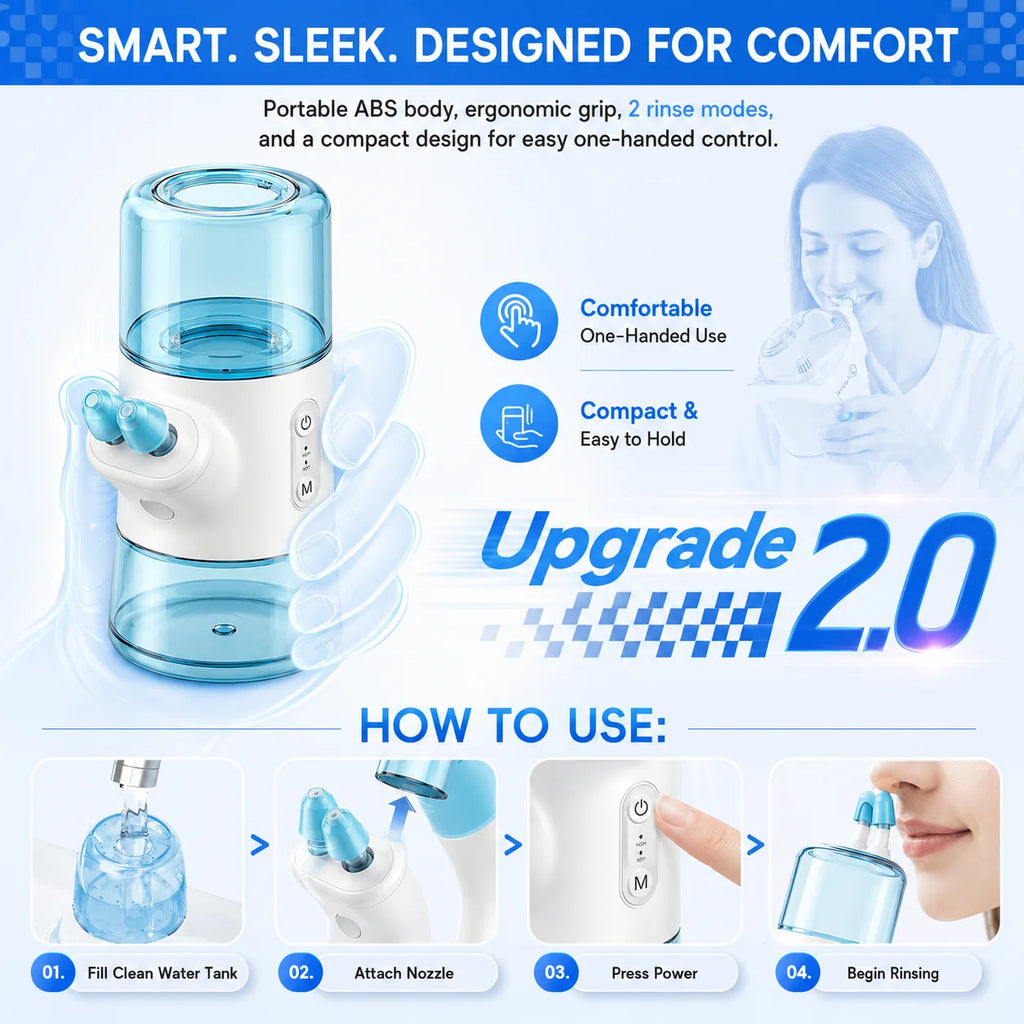 Portable Electric Nasal Irrigator for Sinus Relief