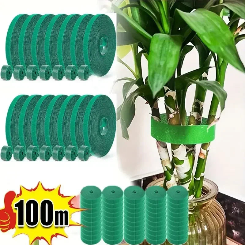 Reusable Adjustable Plant Support Ties for Garden