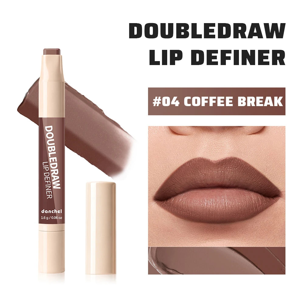 2-in-1 Dual-Ended Lip Liner and Matte Lipstick Pencil