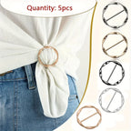 5-Piece Versatile Scarf and T-Shirt Clip Set