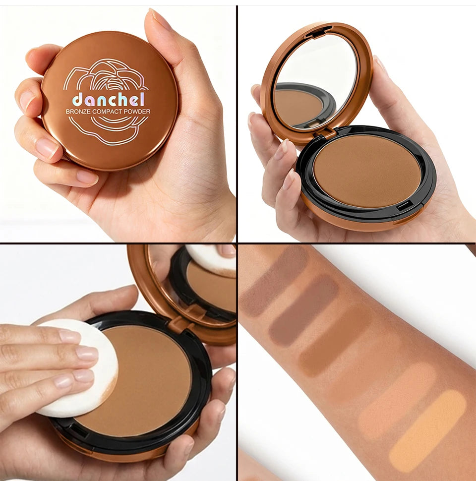 Matte Bronze Pressed Powder for Facial Contouring and Setting - 17