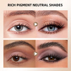 6-Color Matte Eyeshadow Palette with Brush Set